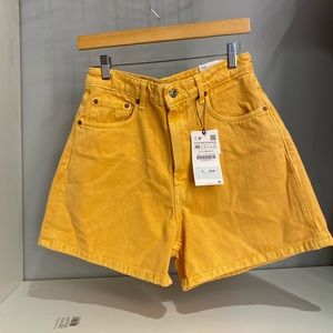 Zara High Waisted Shorts in Tangerine